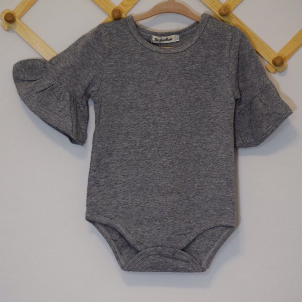 Grey Flair Sleeve Onesie